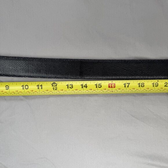 VINTAGE Alcott & Andrews Genuine Lizard Belt Women Size 70 / 28 Dark Blue ITALY - Picture 8 of 13